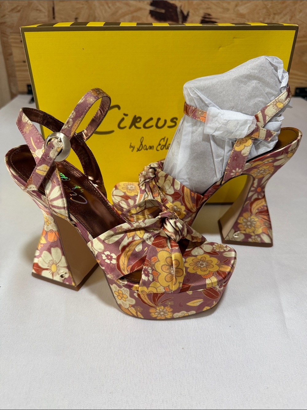 Sam Edelman Audrea Sunset Swirl Platform 70s 60s Retro Heel